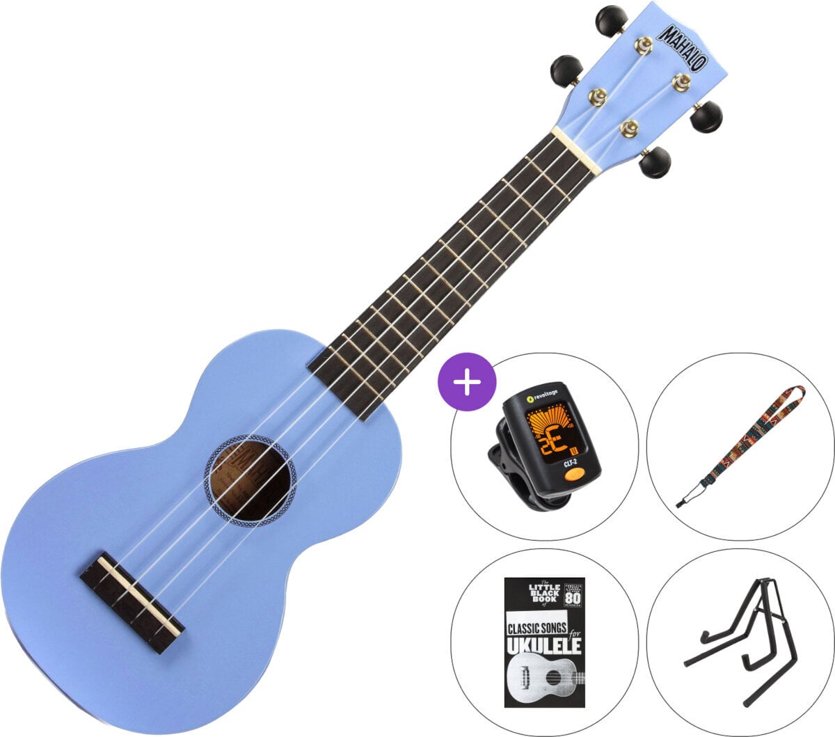 Ukulele soprano Mahalo MR1 SET 2 Light Blue Ukulele soprano