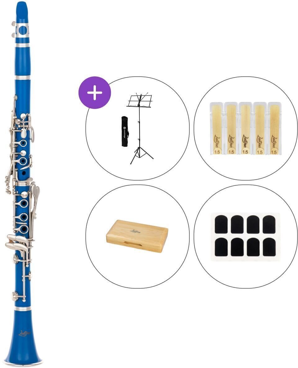 Bb klarinet Latone LCL 700 SET Blue Bb klarinet