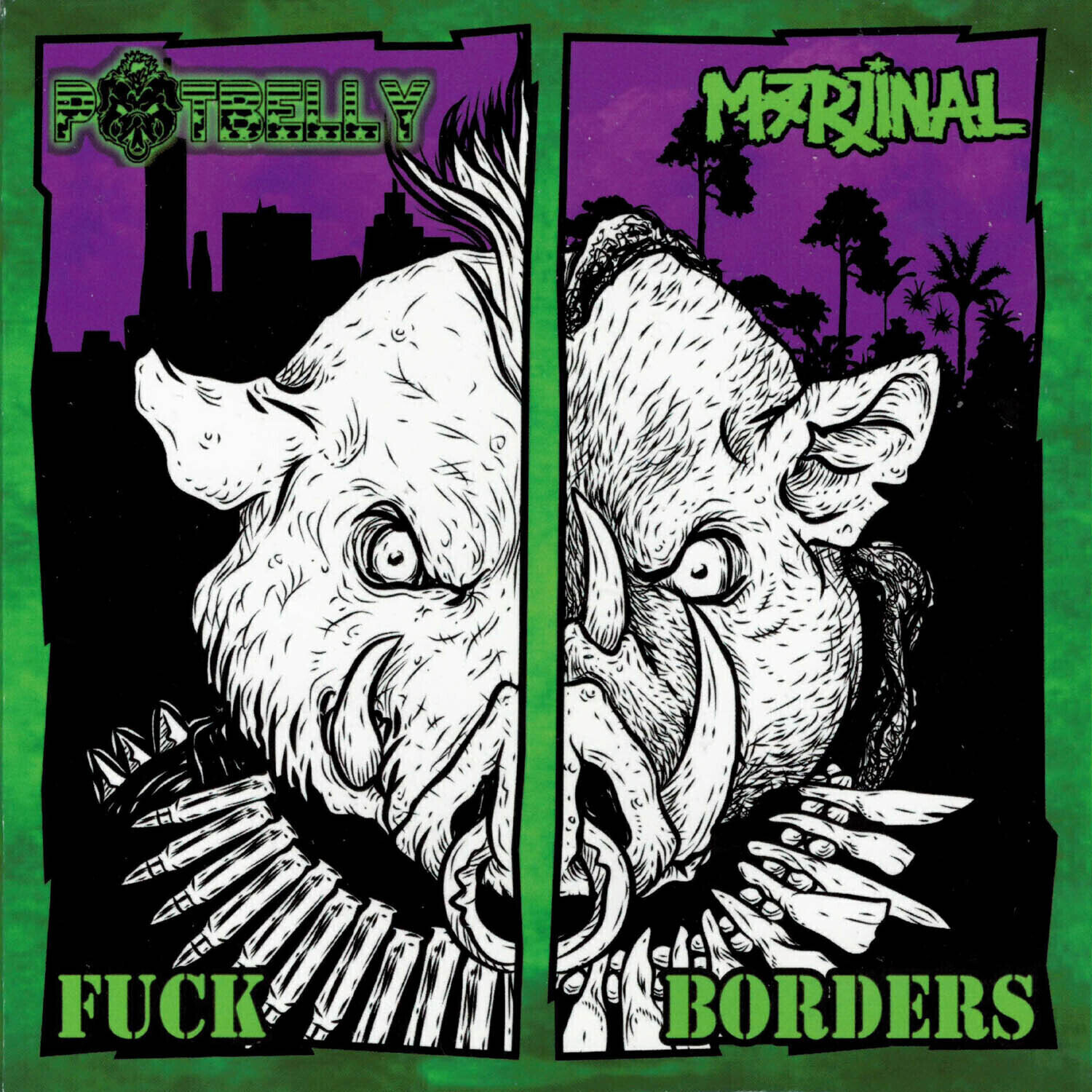 LP plošča Potbelly / Marjinal - F*** Borders (LP)