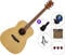 Guitare acoustique Yamaha F400 SET 2 Natural Satin Guitare acoustique