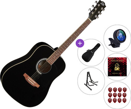 Akustická gitara Eko guitars Ranger 6 SET 2 Black Akustická gitara - 1