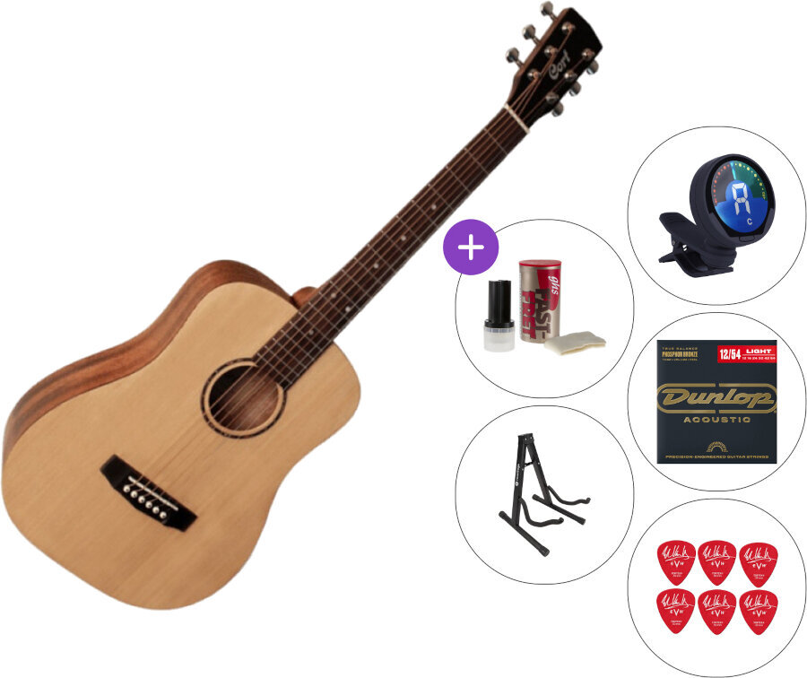 Akustická kytara Cort AD mini OP SET 2 Natural Akustická kytara