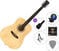 Dreadnought Guitar Pasadena SG028 SET 2 Natural Dreadnought Guitar