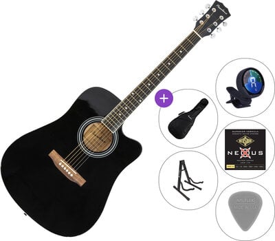 Akustická gitara Pasadena SG028C SET 2 Black Akustická gitara - 1