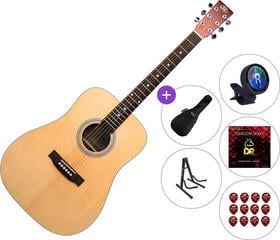 Akustična gitara SX SD204 SET 2 Transparent Red Akustična gitara