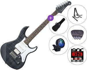Elektrisk guitar Yamaha Pacifica 212V FM SET 3 Translucent Black Elektrisk guitar