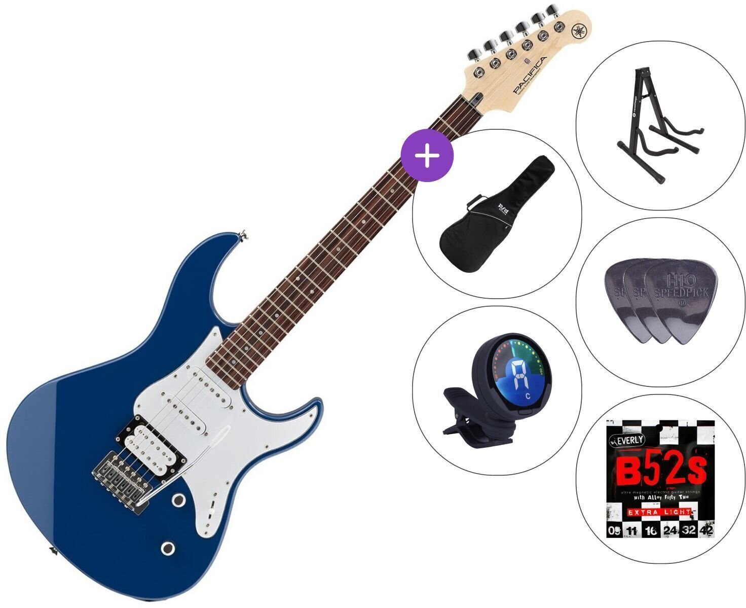 Sähkökitara Yamaha Pacifica 112 V SET 3 United Blue Sähkökitara