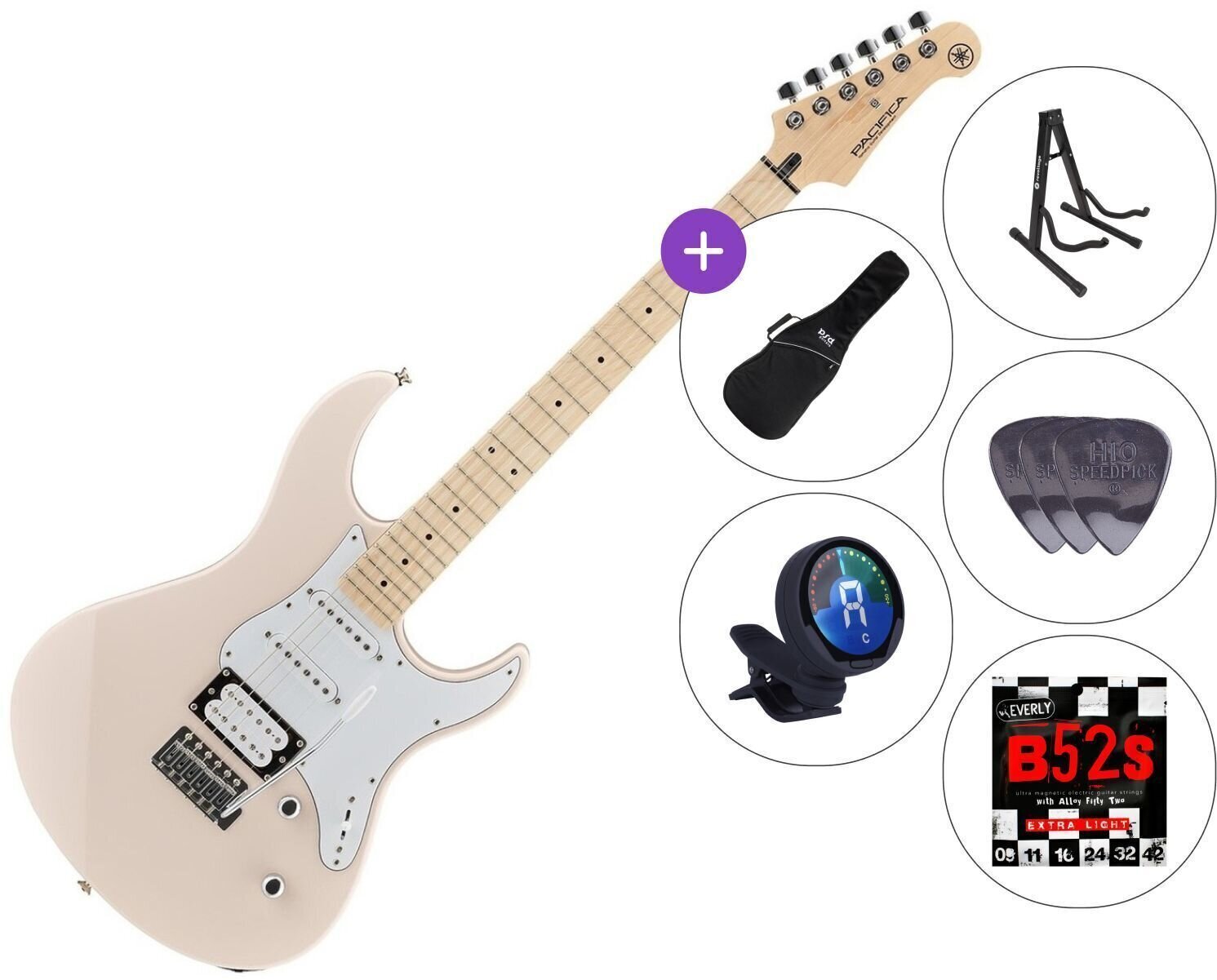 Elektrisk guitar Yamaha Pacifica 112 VM SET 3 Sonic Pink Elektrisk guitar