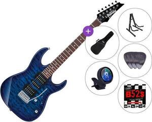 Elektromos gitár Ibanez GRX70QA-TBB SET 3 Transparent Blue Burst Elektromos gitár