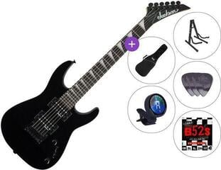 Electric guitar Jackson JS1X Dinky Minion AH FB SET 3 Black Electric guitar