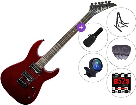 Electric guitar Jackson JS12 Dinky AH SET 3 Metallic Red Electric guitar - 1