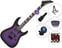 Electric guitar Jackson JS Series Dinky Arch Top JS32Q DKA HT AH SET 3 Transparent Purple Burst Electric guitar