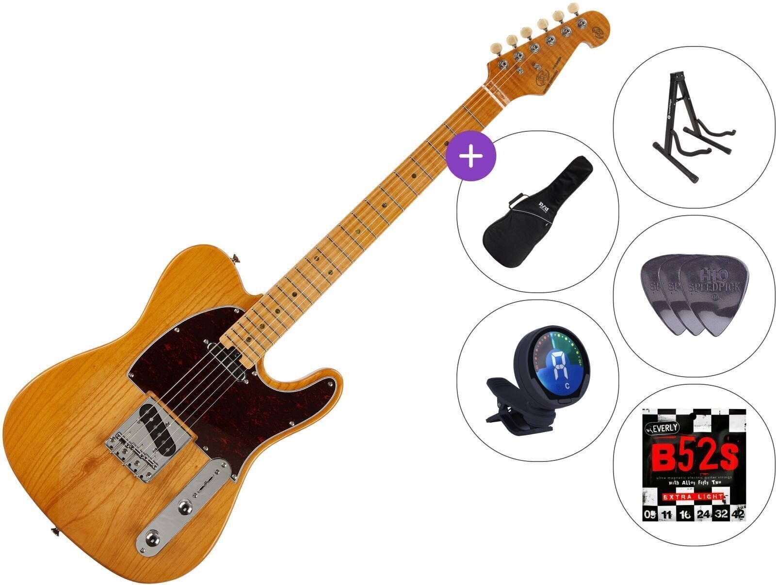 Elektrikitarr SX STLLTD4 SET 3 Vintage Natural Elektrikitarr