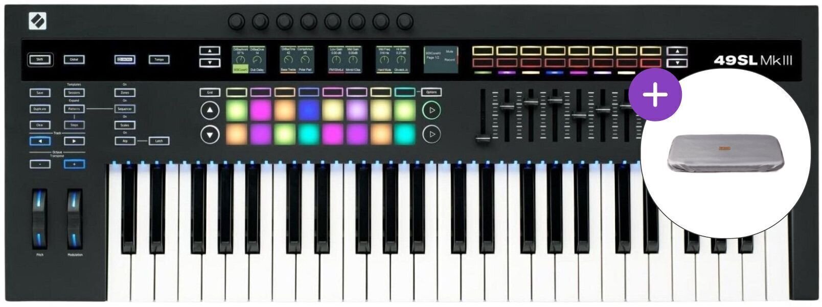 MIDI toetsenbord Novation 49 SL MKIII SET MIDI toetsenbord Black