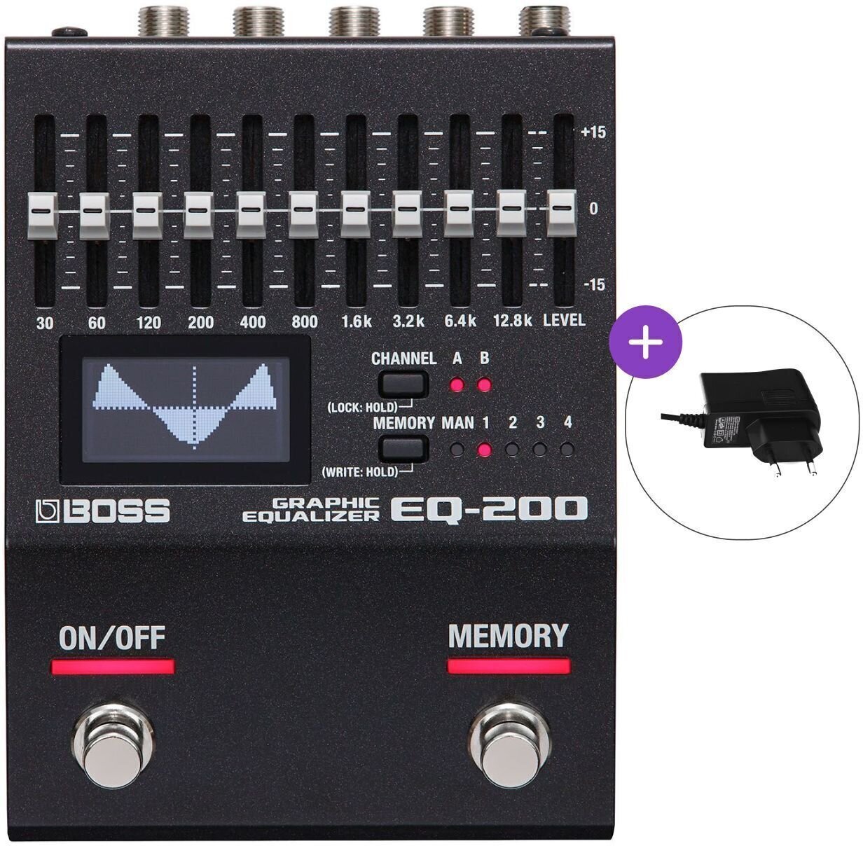 Gitaros efektas Boss EQ-200 Graphic Equalizer SET