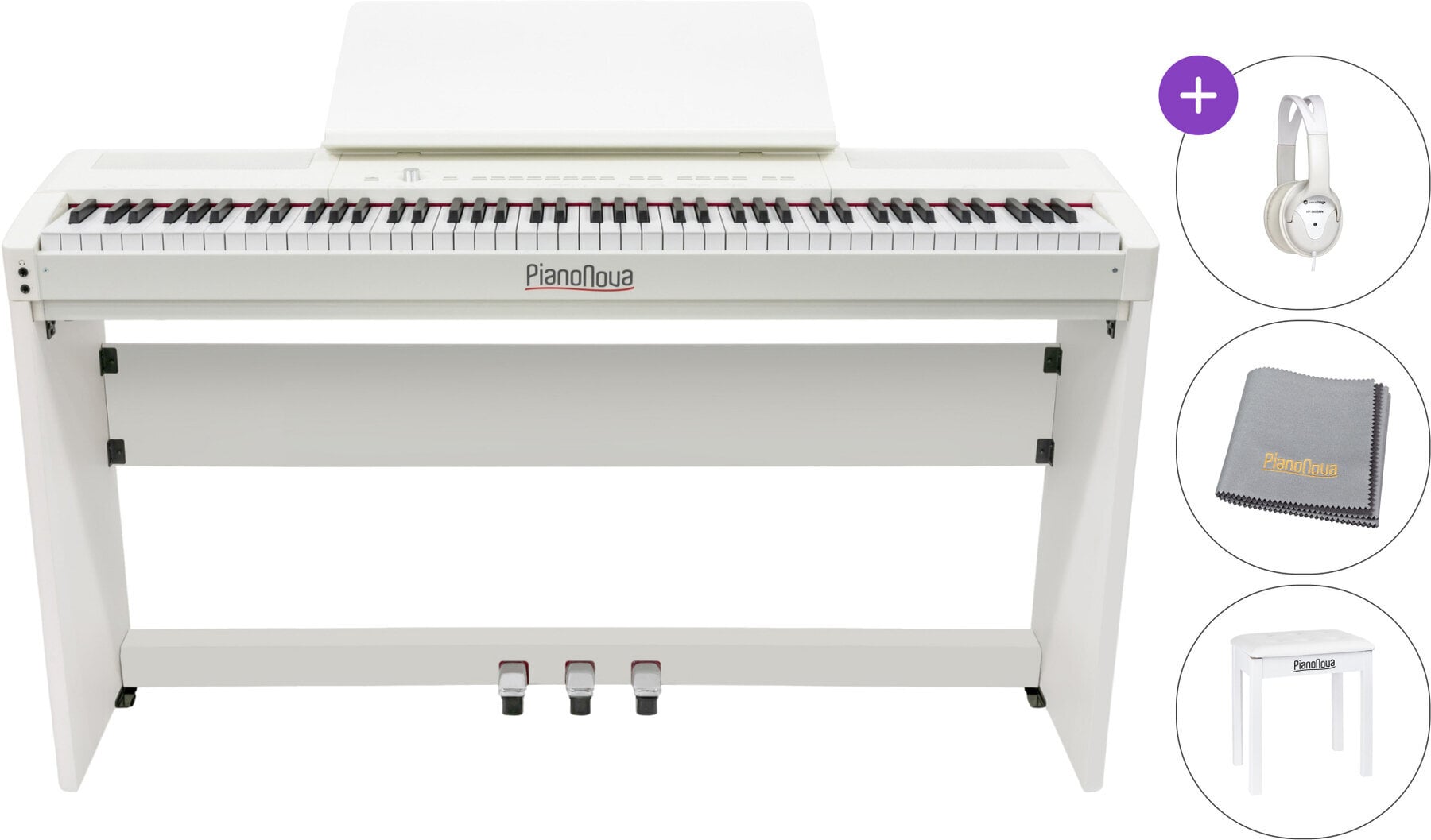 Skaitmeninis pianinas Pianonova Girona 08 White SET