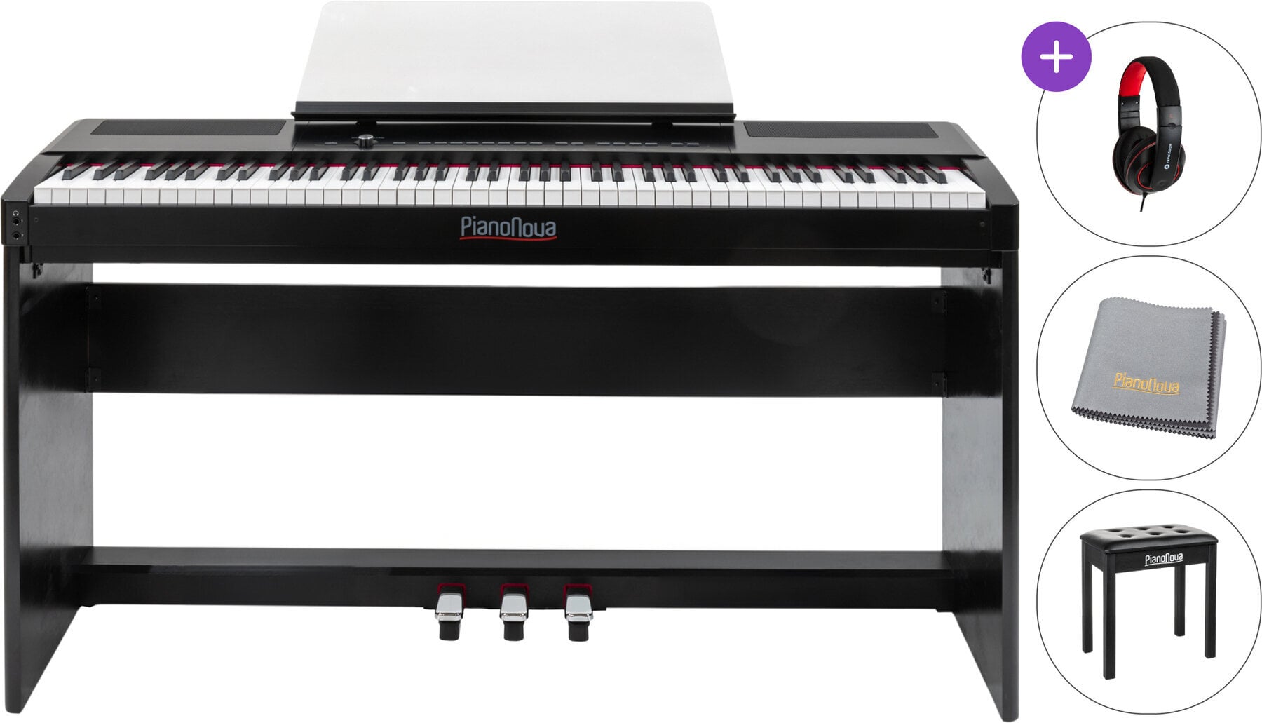 Skaitmeninis pianinas Pianonova Girona 08 Black SET