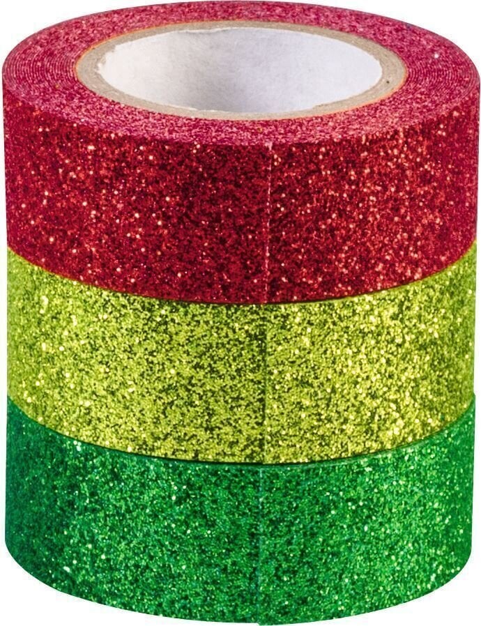 Materiál Heyda 203584377 Glitrovaná páska X-Mas