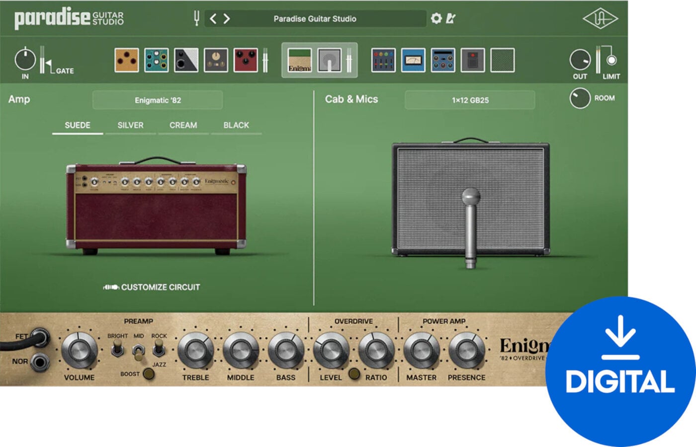 Студио софтуер Plug-In ефект Universal Audio Paradise Guitar Studio (Дигитален продукт)