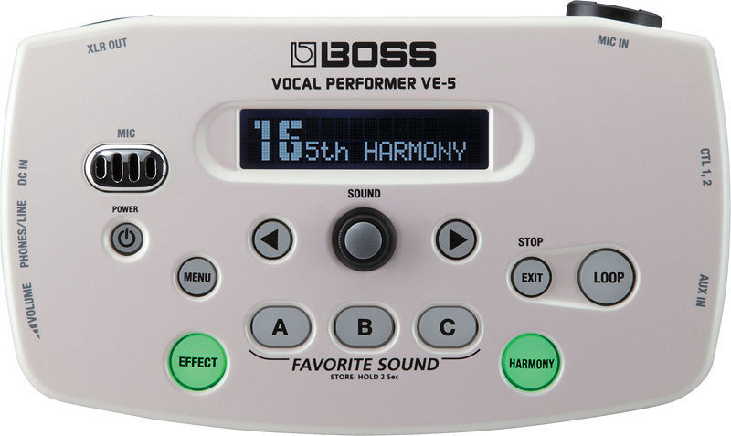 Processador de efeitos vocais Boss VE 5 WH Vocal Performer