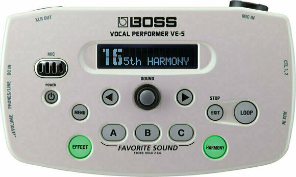 Procesor wokalny efektowy Boss VE 5 WH Vocal Performer - 1