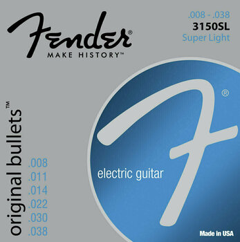 Cordas para guitarra elétrica Mi Fender Original Bullet Guitar Strings 8-38 - 1