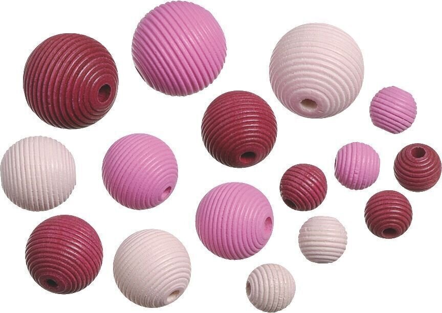 Beads Knorr Prandell Wooden Bead Mix 20 pcs-Rose Pink