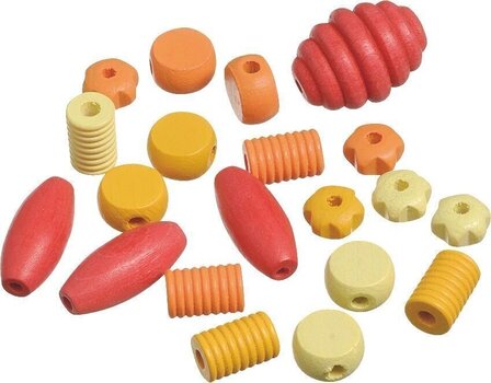 Beads Knorr Prandell Wooden Bead Mix 20 pcs-Yellow/Red - 1
