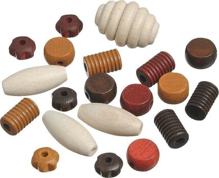 Beads Knorr Prandell Wooden Bead Mix 20 pcs-Brown Natural - 1