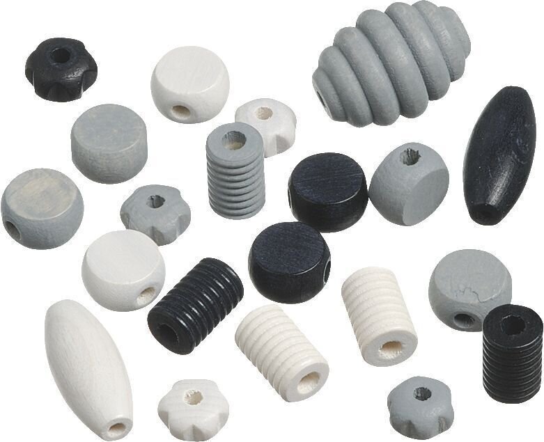 Dečije perle Knorr Prandell Мешавина дрвених перли 20 kom-Black White