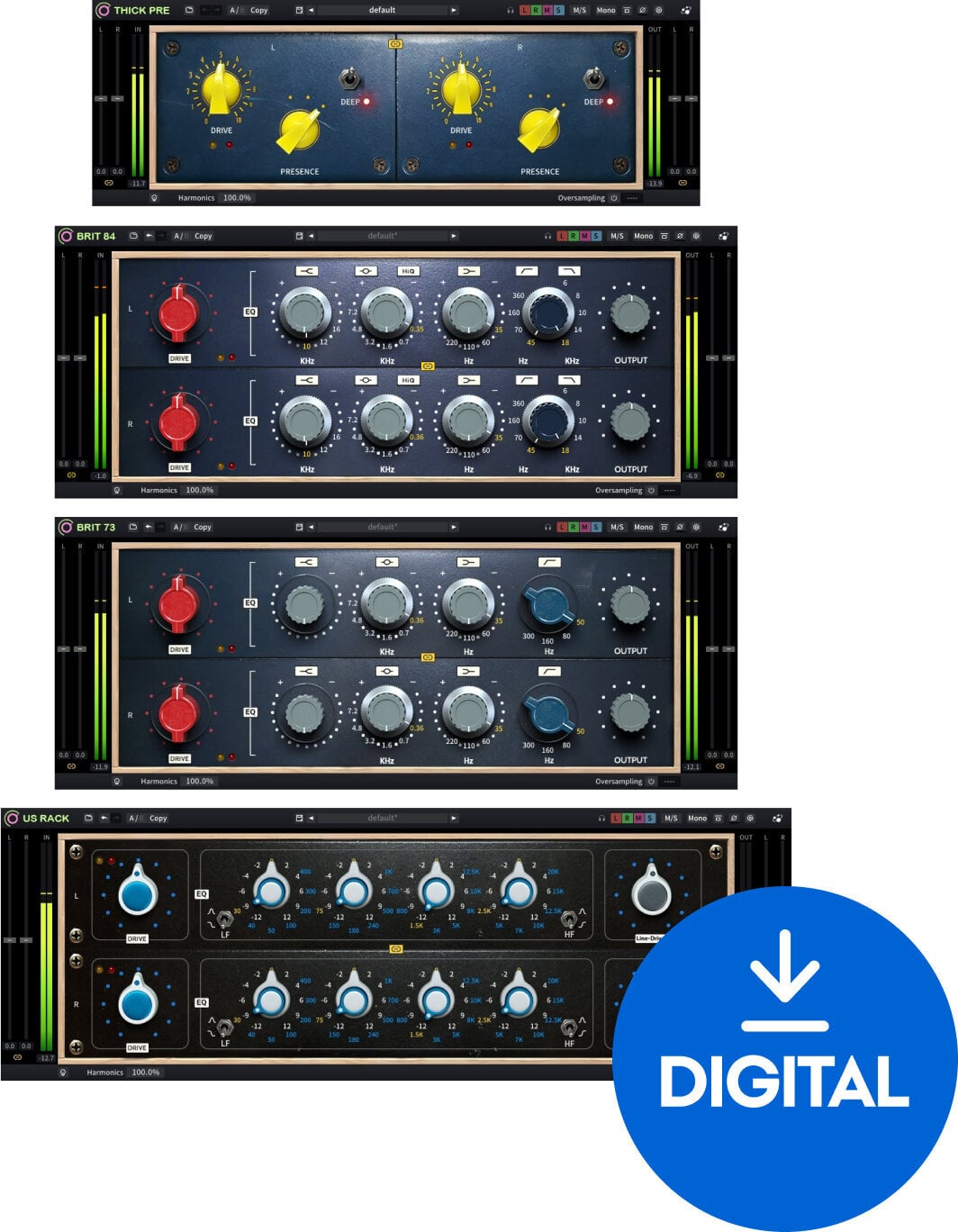 Studio software plug-in effect Three-Body Technology 4in1 Preamp Bundle (Digitaal product)