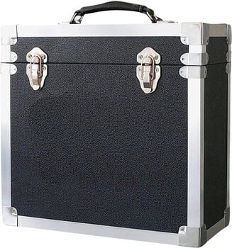 Veske/etui til LP-plater Steepletone 12 Inch Vinyl Record Storage Box Black and Metal Trim - 1