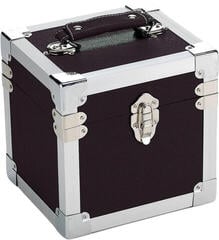 Veske/etui til LP-plater Steepletone 7 Inch Vinyl Record Storage Box Black and Metal Trim