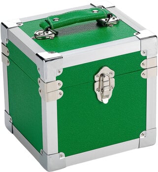Veske/etui til LP-plater Steepletone 7 Inch Vinyl Record Storage Box Green and Metal Trim - 1