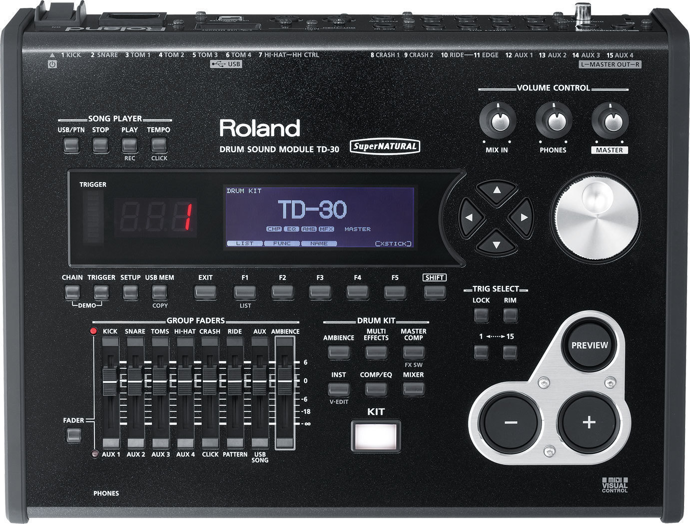 Módulo de sonido de batería electrónica Roland TD-30 Drum sound Module
