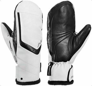 Ski Gloves Leki Stella S Mitt White/Black 7 Ski Gloves - 1