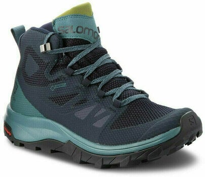 Dames outdoorschoenen Salomon Outline Mid GTX W Navy Blazer/Hydro/Guacamole 37 1/3 Dames outdoorschoenen - 1