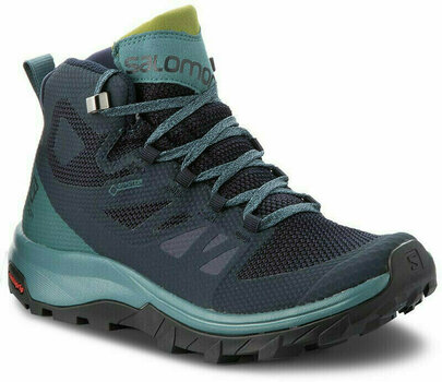 Pantofi trekking de dama Salomon Outline Mid GTX W Navy Blazer/Hydro/Guacamole 38 Pantofi trekking de dama - 1