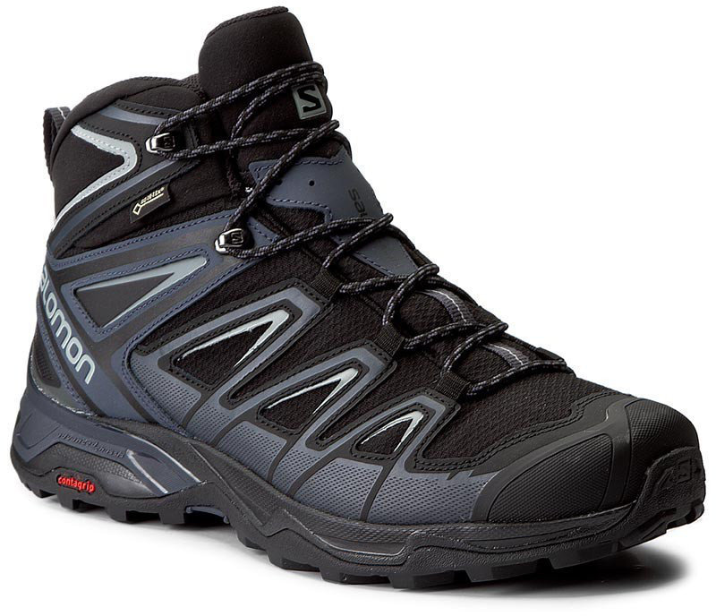 Mens Outdoor Shoes Salomon X Ultra 3 Mid GTX Black/India Ink/Monument 46 Mens Outdoor Shoes