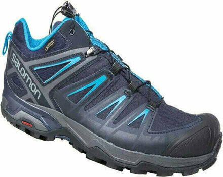 Mens Outdoor Shoes Salomon X Ultra 3 GTX Grey/Night Sky/Hawaii 44 2/3 Mens Outdoor Shoes - 1