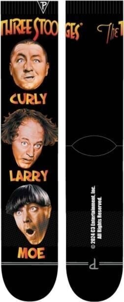 Șosete The Three Stooges Three Stooges Curly Larry Moe Crew One Size Șosete