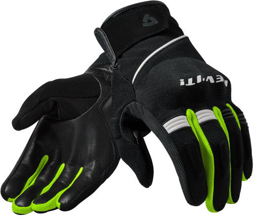 Motorcycle Gloves Rev'it! Mosca Black/Neon Yellow L Motorcycle Gloves