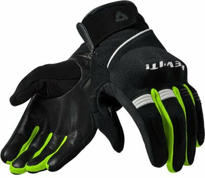 Motorcycle Gloves Rev'it! Mosca Black/Neon Yellow L Motorcycle Gloves - 1