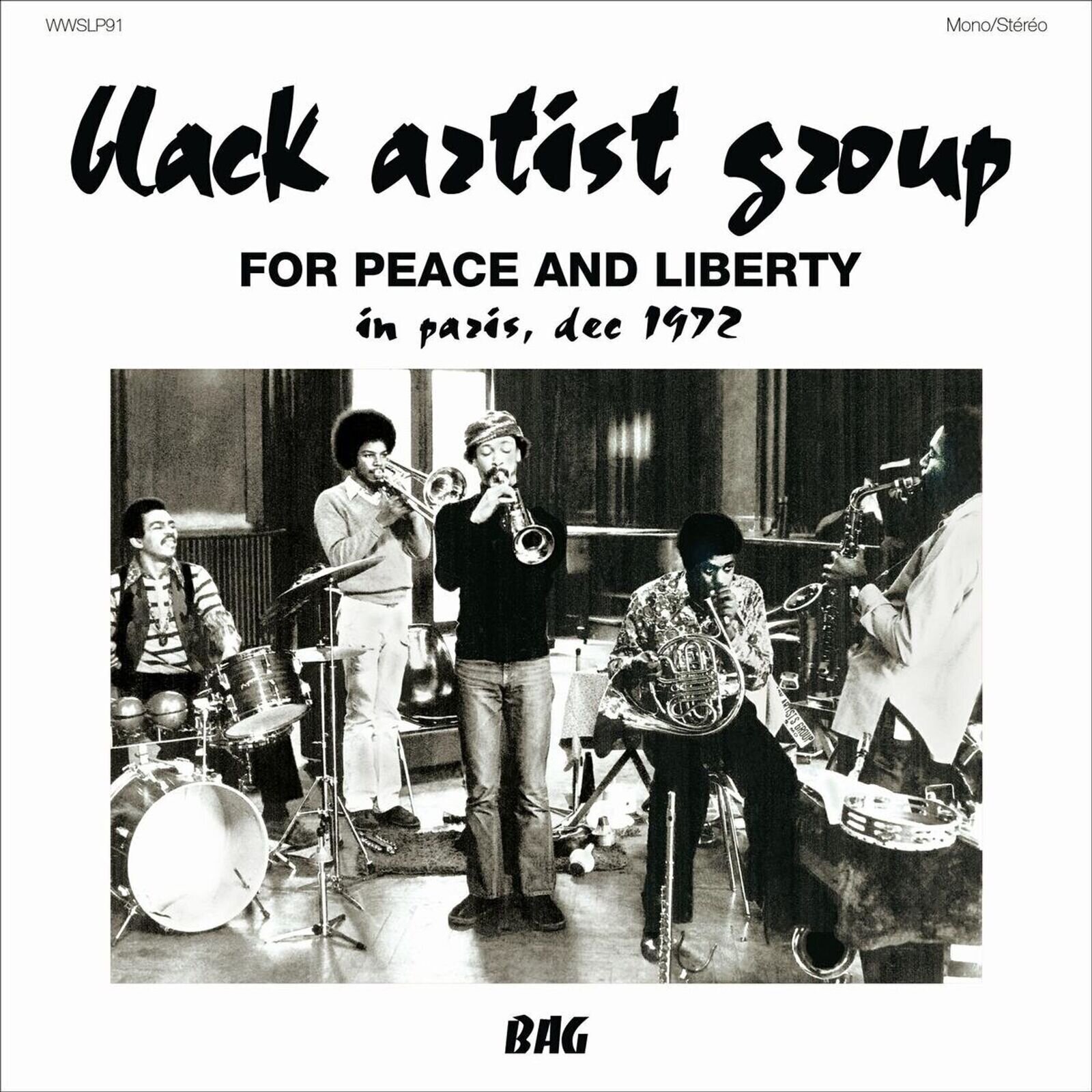 Vinyl Record Black Artist Group - For Peace and Liberty: In Paris December 1972 (Limited Edition) (Remastered) (LP)