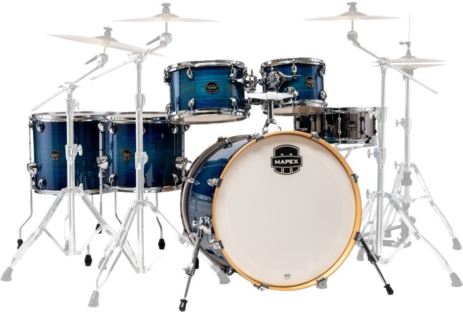 Set Batteria Acustica Mapex AR628SFUVNJ Armory Blue Wave Burst Set Batteria Acustica
