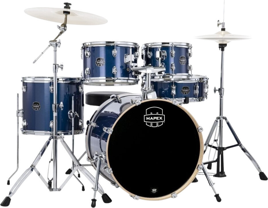 Set Batteria Acustica Mapex VE5044FTVI Venus Blue Sky Sparkle Set Batteria Acustica