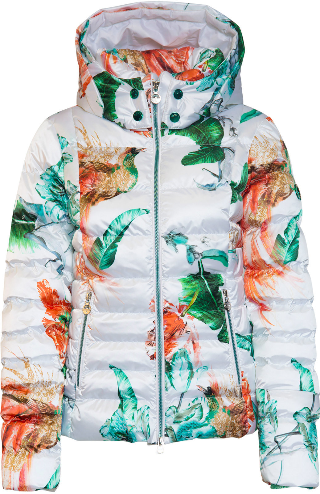 Skidjacka Sportalm Exotic Womens Jacket with Hood and Fur Optical White 44