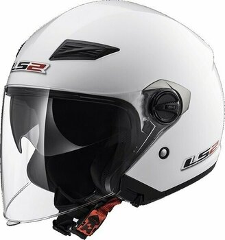 Helmet LS2 OF569 Track Solid White M Helmet - 1