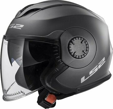 Helmet LS2 OF570 Verso Solid Matt Titanium S Helmet - 1