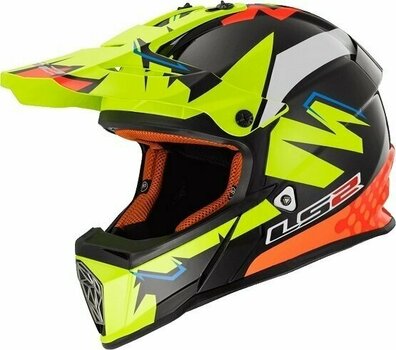 Helm LS2 MX437 Fast Volt Black Yellow Orange L Helm - 1